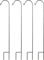 Hosley Set of 4 Shepherd Hooks 33 Inches High Ideal for Solar LED Lights Bird Feeders Mason Jars Plant Hangers Lanterns Garden Stakes Gift for Weddings House Warming Special Events O3