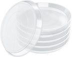 FUIJOL 6 Pack Clear Plant Saucer, Durable Plant Drip Trays Saucers for Pots, No Holes Water Catcher Trays for Indoor Outdoor Planter, Sturdy Base Plate (Clear, 6.2"-6Pack)