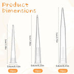 Plastic Flower Stems Tubes, 30 Pcs Clear Pointed End Floral Tubes Posy Picks for DIY Cake Decoration Flower Arrangement Craftsmanship (3 Sizes Large, Medium, Small)
