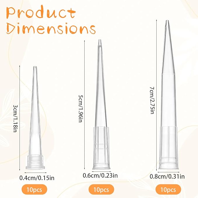 Plastic Flower Stems Tubes, 30 Pcs Clear Pointed End Floral Tubes Posy Picks for DIY Cake Decoration Flower Arrangement Craftsmanship (3 Sizes Large, Medium, Small)