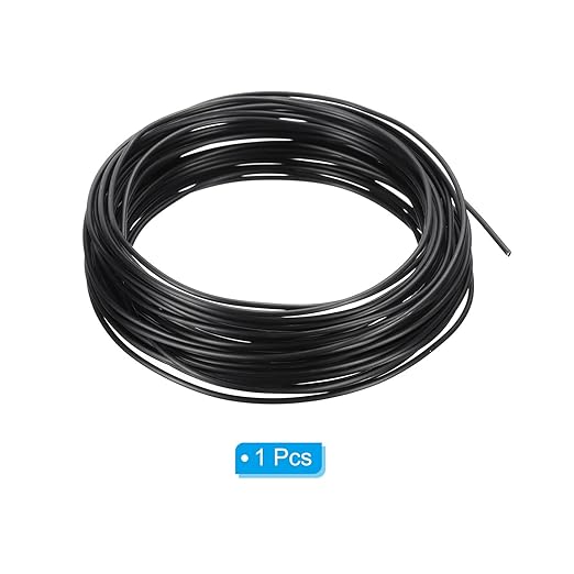 PATIKIL 1.5mm Bonsai Training Wire, 1 Roll Floral Wire Stems Anodized Aluminum Tree Wire 32.8 Feet Total for Gardening Branch Fixing, Black