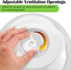 10" D × 6.7" H Plant Protectors from Animals, Garden Cloches for Seedlings Nursery Pots, Durable Humidity Domes with Ventilation Holes, Clear Plant Covers, Mini Greenhouse for Plants 5-Pack