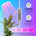 2 Pack 11 Inch Plant Pots with LED Grow Lights,Indoor Flower Pots with Full Spectrum Dimmable Lights,Drainage Holes & Plug,Soil Moisture Meter Included,Modern Planters for Home Office