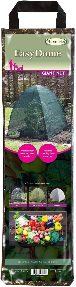 Tierra Garden Haxnicks Giant Easy Net Plant Protection Dome, 36" L x 36" W x 37" H