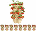 Vertical Garden Planter Stackable Tiered System 4 Plants per Pot, Space Saving Herb, Strawberry & Food Crop Planter with Center Support Hole for Indoor Outdoor Gardening (36, Desert Sand, Small)