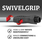 Flexzilla Colors SwivelGrip Garden Hose 5/8 in. x 10 ft., Lightweight All-Weather Water Hose, Durable and Flexible, Leak-Free Connections, Slate Grey