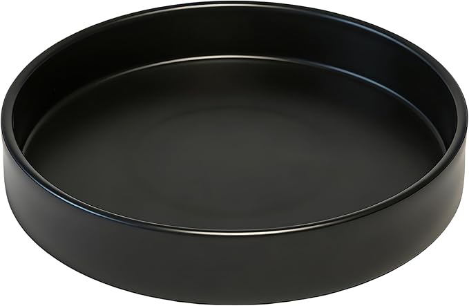 1 Pack 12 inch Plant Saucer Drip Tray, Heavy Sturdy Plastic Planter Flower Pot Drainage Tray Plate Saucers for Indoor Outdoor Garden, Plant Water Drip Trays for pots Base (12", Black)