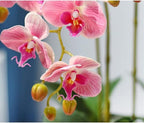 Decor Artificial Flowers with Vase Artificial Orchid with Vase Fake Flower Phalaenopsis Faux Plants for Home Decor Living Room Decoration 60cm Faux Flowers Arrangements Ornaments,Pink