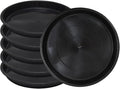 Round Plant Saucer 10 inch,6 Pack Pant Pot Trays, Plant Saucers for Indoors and Outdoors, Seed Starting Tray, Growing Trays,Black