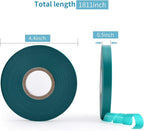 TELENT OUTDOORS 2 Pcs 150 Feet x 1/2" Wide Stretch Tie Tape Green Plant Garden Tie, Garden Vinyl Stake for Branches, Climbing Planters, Flowers