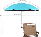 Chair Umbrella with Clamp,46 inches UPF 50+ Clip on Parasol for Patio,Beach Chairs,Strollers,Wheelchairs,Golf Carts