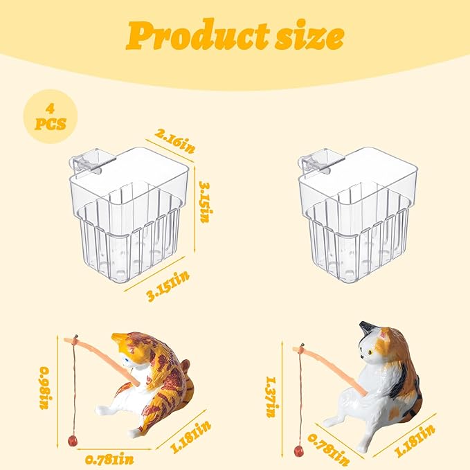 2 Pcs Aquarium Plant Holder, Fish Tank Plant Holder with Transparent Clamp for Cat Aquarium Plant Stand, Anti-Digging Tank Decor for Home Office Use by Fish Keepers with Cats