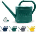 Watering Can for Indoor & Outdoor Plants, Plant Watering Can with Stainless Steel Shower Head, 1 Gallon Plastic Watering Can for Garden, Flowers, Vegetable, Greenhouse (Dark Green, 1 Gallon)
