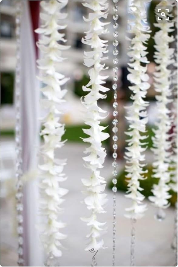 Miami FRESH CUT FLOWERS Orchid Loose Bloom OrchidClub USA by Sunne Tropical DIY Lei, food & drink decoration (50 WHITE)