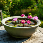 Bonsai Bowl Lily Pad Plant, Not Seeds, Healthy Rootstock of Water Lily Pad (3 Plants)