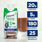 Ensure Plant-Based Protein Shake With 20g Protein, 5g Fiber, Ready to Drink, Chocolate, 11 Fl Oz, 12 Pack