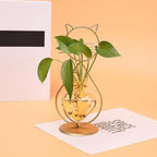 Plant Terrarium Plants Propagation Station Cat Lover Gifts for Women Home Office Decor Cat Desk Accessories