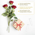 Vials for Flower Arrangements 2.8 Inch Floral Water Tubes Plastic Floral Vials with Caps (Clear, 30 Pack)