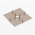 Plant Pot Grids 3pcs Flower Pot Cover Grid Garden Soil Guard Plant Protector Home Indoor Repel Cat Dog Protection(Coffee,Square 30cm)