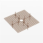 Plant Pot Grids 3pcs Flower Pot Cover Grid Garden Soil Guard Plant Protector Home Indoor Repel Cat Dog Protection(Coffee,Square 30cm)