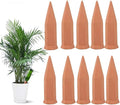 Tcamp 10 Pack Terracotta Watering Spikes, Plant Watering Devices Wine Bottle Automatic Plant Self Watering Spikes for Vacations, Self-Watering Stakes for Indoor Outdoor Plants