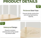 Bamworld Plant Stand Indoor, Corner 4 Tier Metal Plant Shelf for Multiple Plants, Tiered Flower Pot Stands for Patio Garden Balcony Living Room Bedroom, White