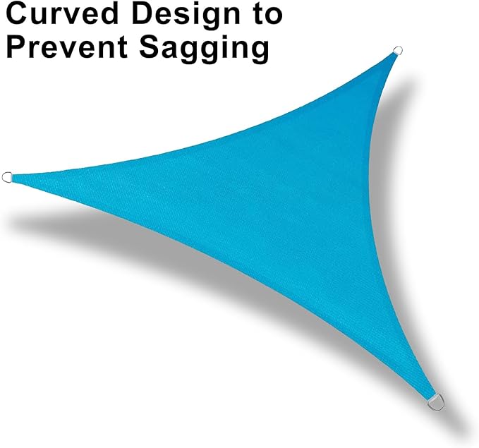 LOVE STORY Custom Size 9'x18'x20.1' Turquoise Blue Sun Shade Sail Right Triangle Sunhsade Fabric Awning Canopy for Patio Backyard Carport Pergola (Customized)