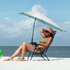 G4Free UPF 50+ Adjustable Beach Umbrella XL with Universal Clamp for Chair Stroller Wheelchair Golf Cart Bleacher Patio