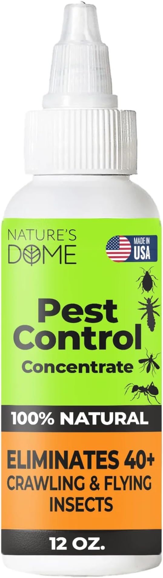 Nature’s Dome Pest Control Concentrate Spray 12 Oz | Natural, Eco-Friendly Bug & Ant Spray that Makes 1 Gallon | Eco-Friendly Bug Spray for Flea, Ticks, Ant & Mosquitos | Safe for Pets & Kids