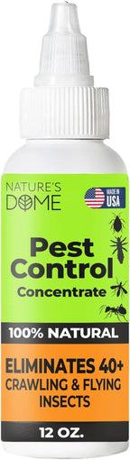 Nature’s Dome Pest Control Concentrate Spray 12 Oz | Natural, Eco-Friendly Bug & Ant Spray that Makes 1 Gallon | Eco-Friendly Bug Spray for Flea, Ticks, Ant & Mosquitos | Safe for Pets & Kids