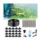 New drip Irrigation kit, Automatic Garden Watering System, Quick Connector and 360-degree Bending Dropper atomizing Copper Nozzle, Garden Plant Lawn Courtyard Watering System. (82FT)