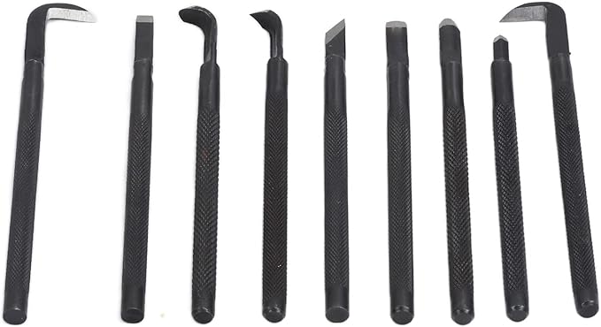 Professional Bonsai Tool Set 9PCS with Anti Slip Handle and Storage Bag for Pruning Shaping and Carving