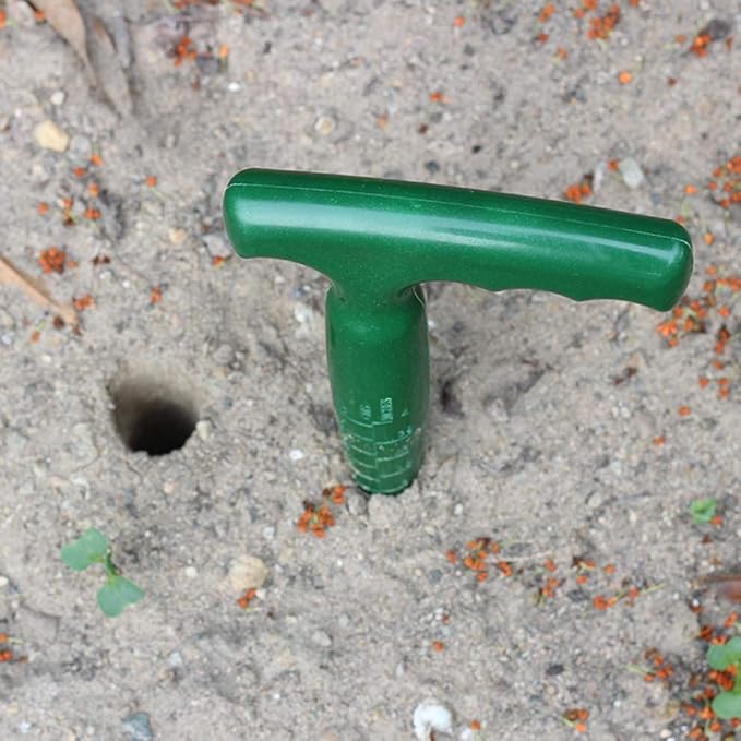 esowemsn 2pcs Plastic Handheld Transplanting Widger Planting Tools Sow Dibbler Soil Digger Hole Punch Garden Supplies Sowing Seeds Transplanting Vegetable Loose Soil