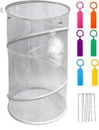 Plant Protector From Cats Indoor | Reusable Foldable Round Mesh Planter Supplies with Stakes,Garden Protection From Animals,for Winter Freezing Frost Season Flower Pot Planter Patio Porch Walkway Path