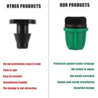 Drip Irrigation Misting Nozzle Kit, 45Pcs Drip Irrigation Parts with 20Pcs 4/7" to 1/4" Barbed Tee Connectors, 20Pcs 1/4" Green Atomizing Misting Nozzles, 5Pcs 4/7" End Caps for Garden Watering