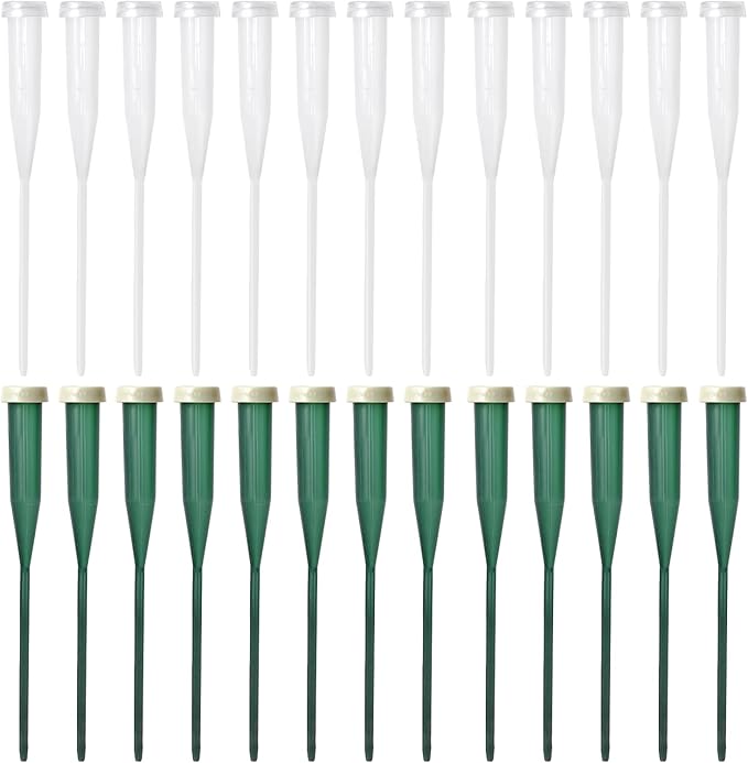 baotongle 50pcs Leak-Proof Floral Water Tubes with Caps 5.7 Inch Floral Tubes Plastic Flower Supplies for Fresh Flowers with Rubber Cap for Flower Stem Arrangements Bouquet Holder DIY Cake Decoration