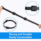 California JOS 60 PCS 6 Inches Reusable Cable Ties, Adjustable Cord Straps, Cable Organizer, Cord Wrap and Hook Loop Cords Management - Black