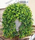 Faux Outdoor Plants Fake Hanging Plants for Outdoors Outside Decorations, 2 Pcs Green Faux Eucalyptus Stems Realistic UV Resistant Artificial Greenery for Planters Porch Garden Yard Front Door Patio