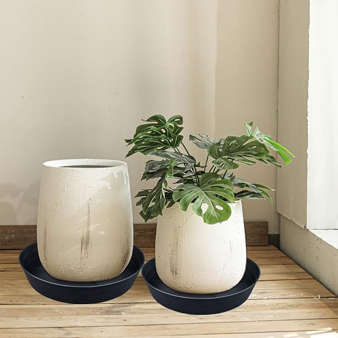 LWALRS Plant Saucer 18 Inch, Extra Large Planter Saucer 2 Pack, Plastic Plant Saucers for Indoors and Outdoors, Plant Pot Saucers, Drainage Tray for 16, 17, 18 in Planters
