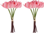12pcs Faux Orchid Stems Bouquet, Simulation Cymbidium Flowers, Plastic Artificial Orchids for Living Room Vase Filler, Home Décor and DIY Crafts