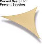 LOVE STORY Custom Size 8'x12'x14.4' Sand Sun Shade Sail Right Triangle Sunshade Fabric Awning Canopy for Patio Backyard Carport Pergola (Customized)