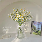 Small White Daisy Flowers Artificial,2 Bouquet/12Pcs 10 Inch Fake Daisies,Spring Wild Flower for Party Decor (Vase Not Included)