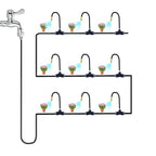 49.21Ft Drip Irrigation System, 360° Bendable Drip Irrigation Kit Automatic Irrigation System for Garden, Adjustable Garden Watering Misting System for Greenhouse, Yard, Lawn, Plant
