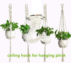 6 Sets White Ceiling Hooks for Hanging Plant, Heavy Duty Swag Toggle Hooks with Hardware (Silver)