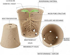 YESIACE Peat Pot, 126 Packs 3.15 Inch Seed Starting Pots with Drainage Holes Round Nursery Pot, Biodegradable Round Plant Seed Starter Peat Pots Germination Seedling Trays