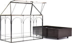 Large Tall Glass Plant Terrarium – House Succulent Terrarium Kit with Lip and Tray Glass Greenhouse Terrarium for Plant 9.5”X5.7”X11.4”