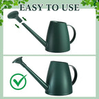 Reallnaive 6 Pcs Indoor Watering Can Set 1/2 Gallon Can 6.8 oz Spray Bottle 17 oz Squeeze Bottle Plant Watering Globes Soil Moisture Meter Small Spraying Sets for Indoor Outdoor(Dark Green)