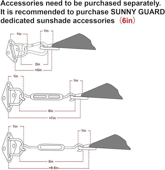 SUNNY GUARD Sun Shade Sail 12'x12' Rectangle Grey-White UV Block Sunshade for Backyard Yard Deck Patio Garden Outdoor Activities and Facility(We Make Custom Size)