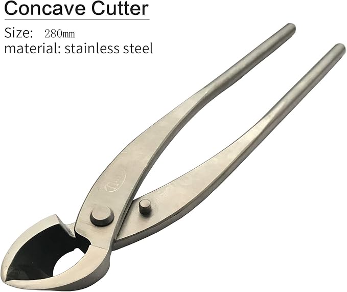 VOUIU 3-Piece Bonsai Tool Set,11inch Concave Cutter,11.5inch Knob Cutter,7.5inch Bonsai Scissors