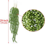 3pcs Artificial Fake String of Pearls Plant Faux Fake Hanging Succulents Plants